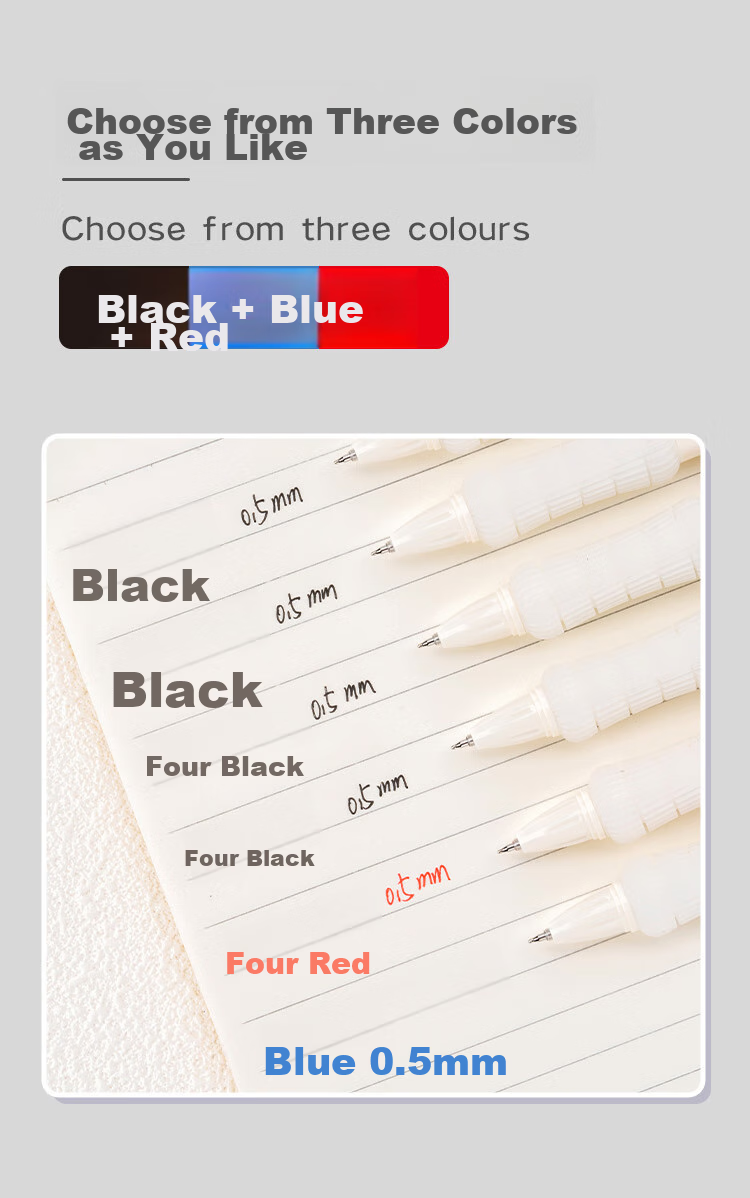 LOPET Retractable Gel Pen with Stylish ST Tip, Quick-Drying for Students' Exam Practice, European-Style Signature Pen for Primary And Middle School Students, Black Ink Pen LT-1358 [Kapibara] 6