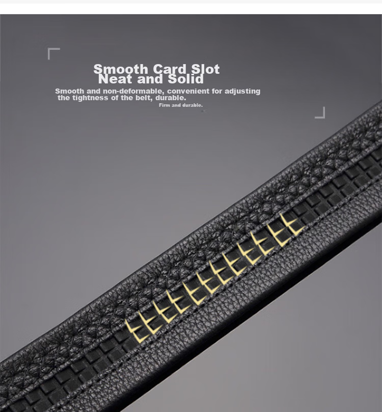 CROCODILE Men's Belt, Inner-Wear Style, Top-Grain Leather, Business Casual Fashion Automatic Buckle Belt 12575, Gift for Boyfriend 5