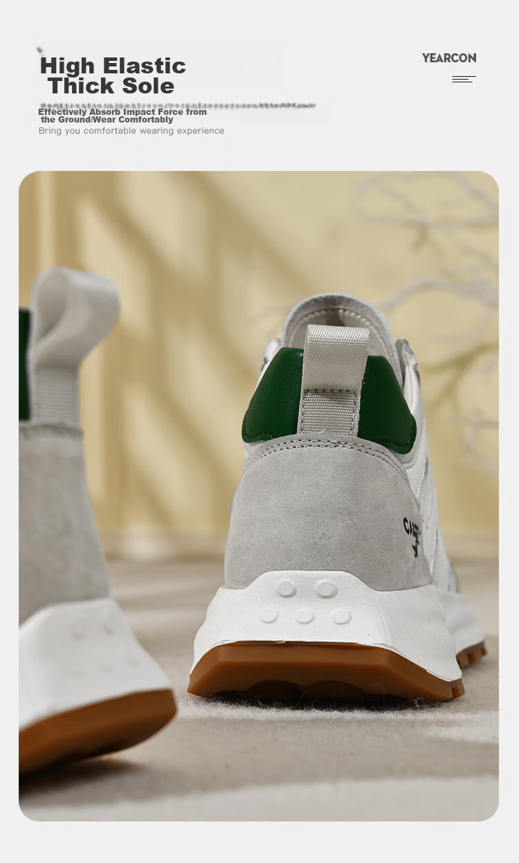 CARTELO Men's Shoes, Spring And Summer Casual Sports Running Hiking Dad Shoes, Travel Sneakers, QH8306, Sand Green, Size 39 37