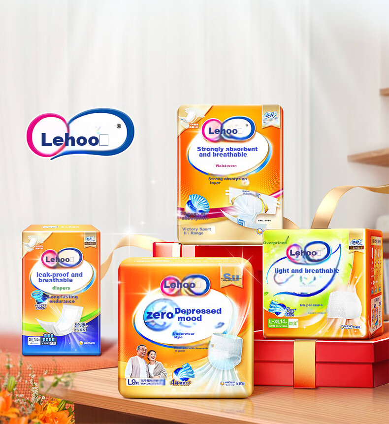 Lehuyi Adult Diapers, Leak-Proof Breathable, L Size, 180 Pieces (49*22cm), Daily Use, Elderly Incontinence Pads, Disposable Underwear 10