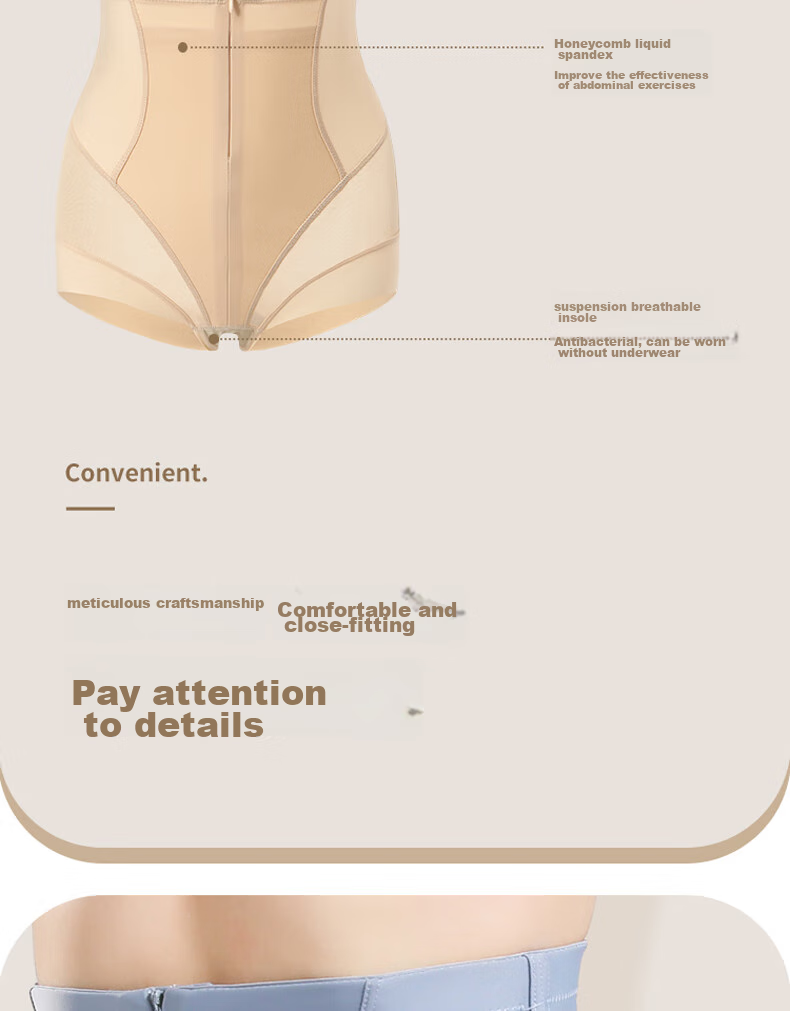Bejirog Summer Thin Tummy Control Pants, High-Waisted Shaping And Butt-Lifting Underwear for Women, Postpartum Waist Slimming Safety Shorts 16