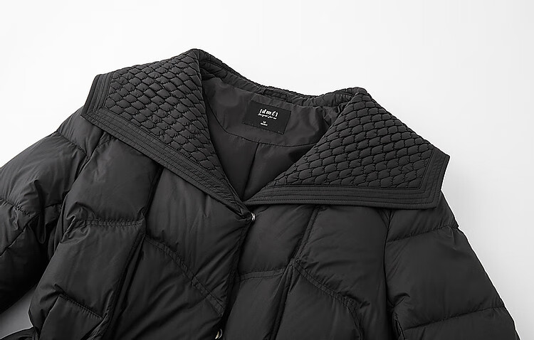 Dme [400T Spring Yarn] Winter Lightweight 90% Duck Down, Large Lapel, Wrinkle-Resistant, Adjustable Waist, Women's down Jacket 5