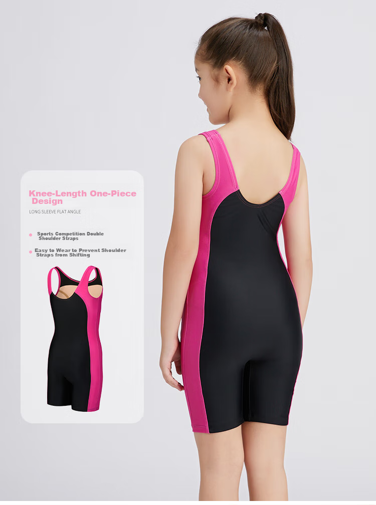 Arena One-Piece Swimsuit for Girls, Professional Comfortable Boyshort Swimwear for Older Children, Chlorine-Resistant, Durable, Sun-Protective, Quick-Drying, High-Elasticity Fit 6