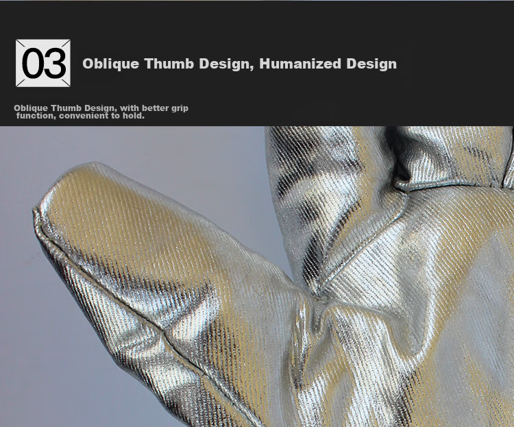 Beifute Heat-Resistant Gloves, High-Temperature Aluminum Foil Insulation Flame-Retardant Gloves, Melting Fireproof Silver Aluminum Foil, Heat-Resistant up to 300 Degrees 13