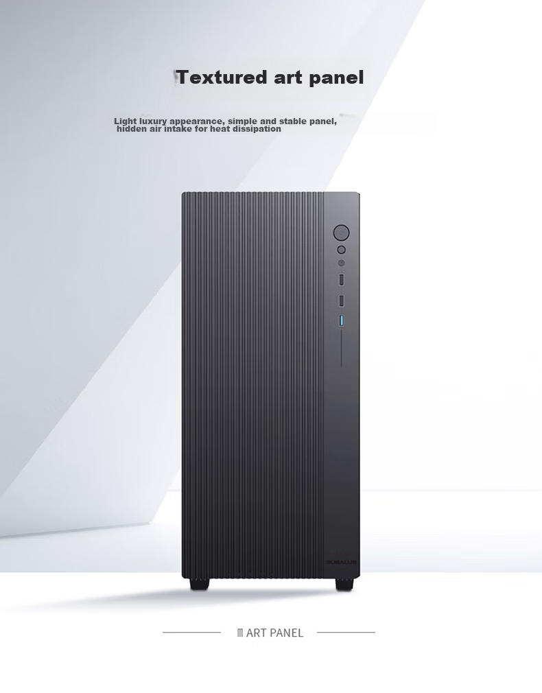 BUBALUS Tianyue Business Mid-Tower Case (Supports 240mm Water Cooling, ATX Motherboard, 300mm Graphics Card, 6 Fan Positions, Bottom-Mounted PSU Compartment, Desktop Computer Case/U3) 2