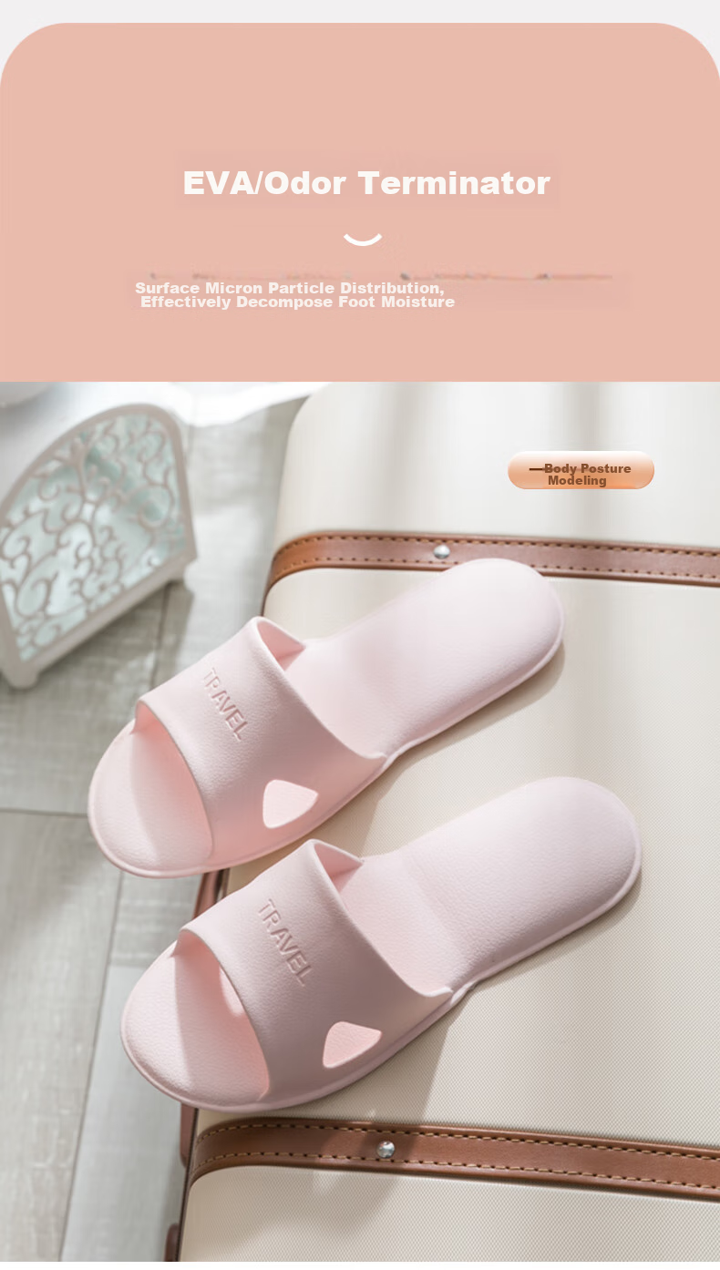 GUOLUOFEI Foldable Portable Slippers for Men, Beach Shoes, Travel Sandals for Women, Hotel Slippers, Light Gray, Size 42-43 7