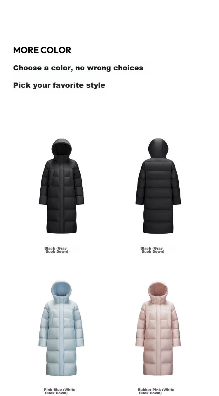Semir Chen Duling Style Women's 90% Down Long Three-Proof Winter Loose Hooded Coat Simple 109724113001 41