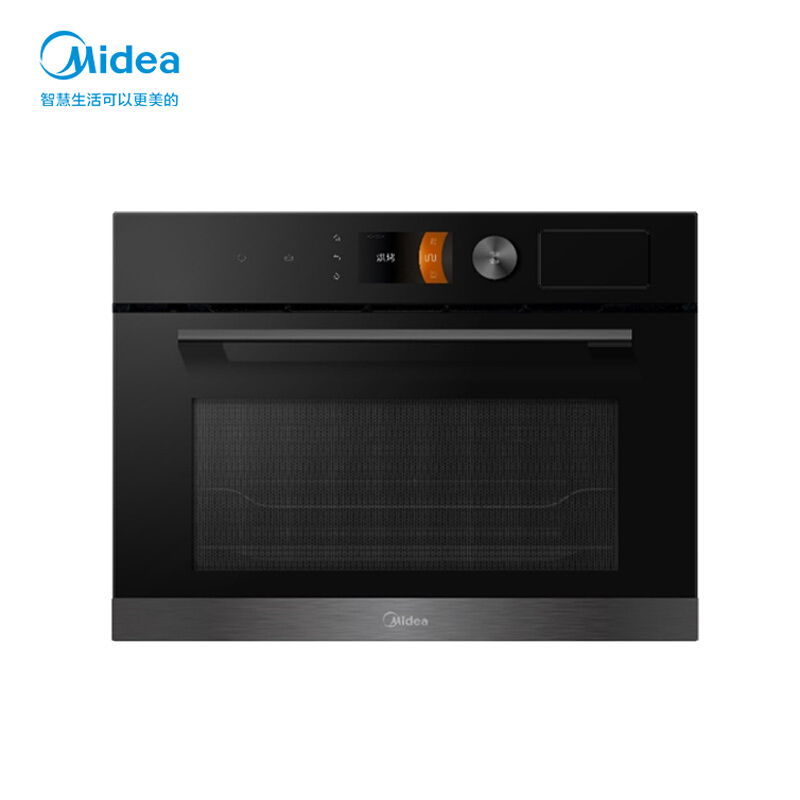 美的（Midea）嵌入式微蒸烤炸一体机家用多功能四合一F5智能TFT彩屏搪瓷内胆 微蒸烤50L升 BG50F5W
