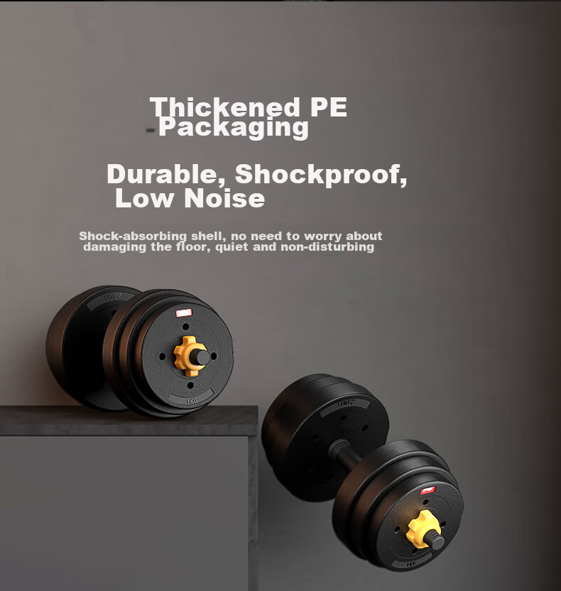 Li-Ning Adjustable Dumbbell Set for Men, Home Fitness Equipment Combination Barbell 20kg Strength Training Quick-Release Exercise 19