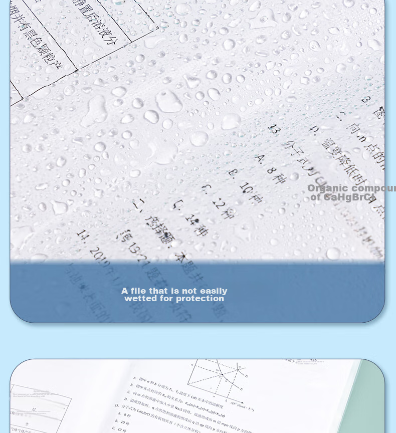 Deli A3/40-Page Document Folder, Exam Paper File Folder, Insert Pockets, Certificate Collection Folder, Prenatal Checkup Report Folder, Sheet Music Folder, Elementary And High School PQ310-T40 Red 13