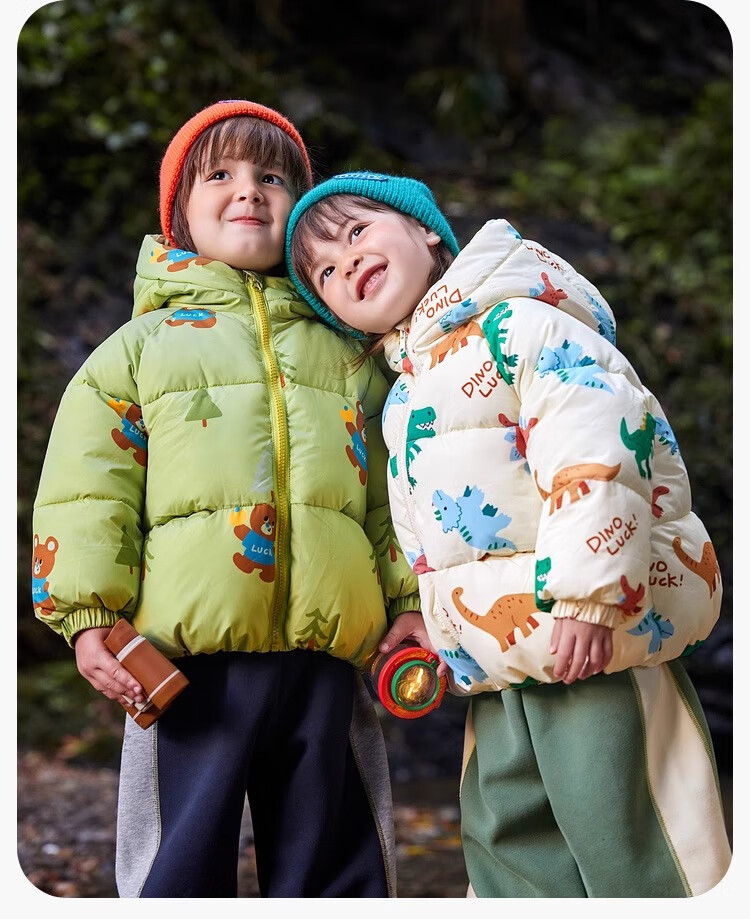 Dudu Kids Boys Thickened Cotton Jacket Baby Winter Coat Children's Cotton-padded Clothes Girls Cotton Coat Toddler Winter Wear Red 90 20