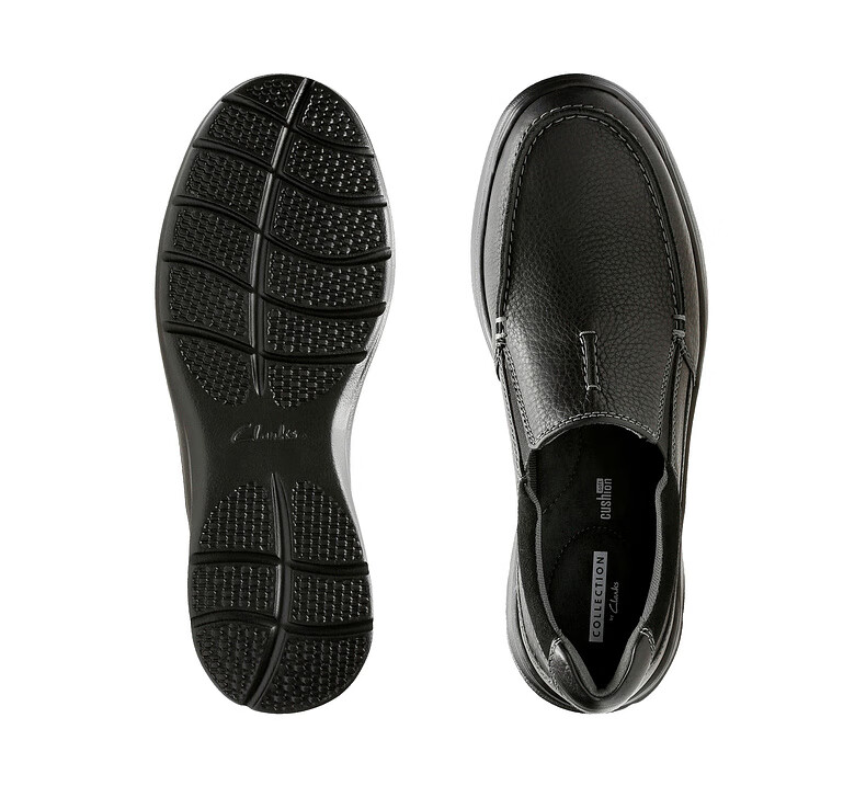 Clarks Men's Classic Genuine Leather Thick-Soled Slip-On Comfortable Breathable Shock-Absorbing Casual Leather Shoes CotrellFree 13