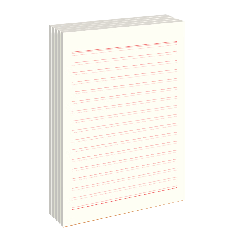 Duoliboshi 3 Books, 30 Sheets of Double-Lined Letter Paper, 10mm Thick with 16 Lines, Red Letter Paper for Party Application, Essay Writing Paper for College Students, Natural Color Thick Paper [Bestselling Low Price]