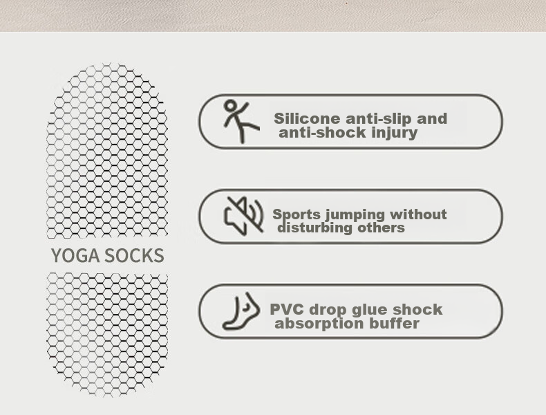 XUEXIMAN Yoga Socks for Women, Mid-Calf Cotton Socks, Spring And Autumn Season, Pilates Fitness Dance Professional Non-Slip Short Sports Floor Socks 7