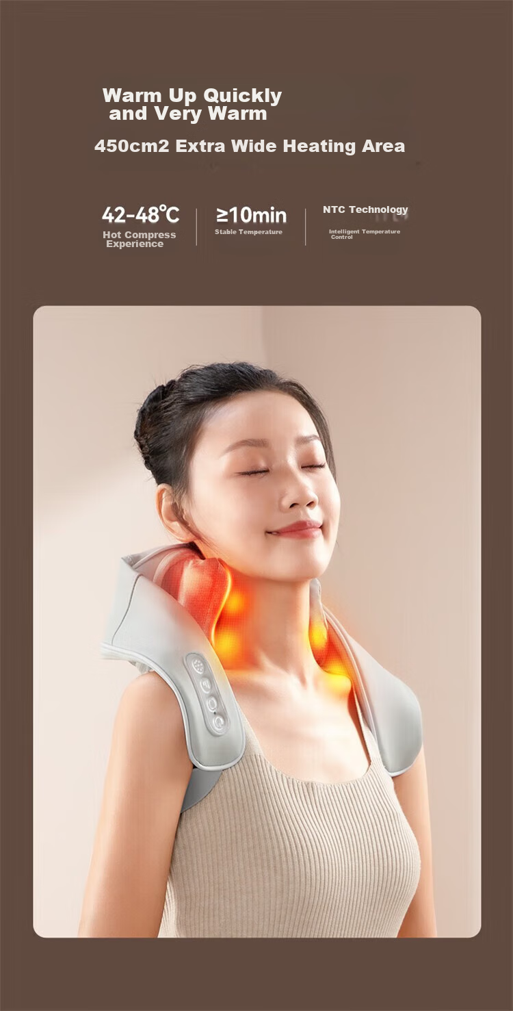 AUX Cervical Massager 05D-807 (Gray Gift Box), Massage Shoulder Wrap, Neck And Shoulder Massager, Trapezius Muscle Massager, Mid-Autumn Festival Gift 8