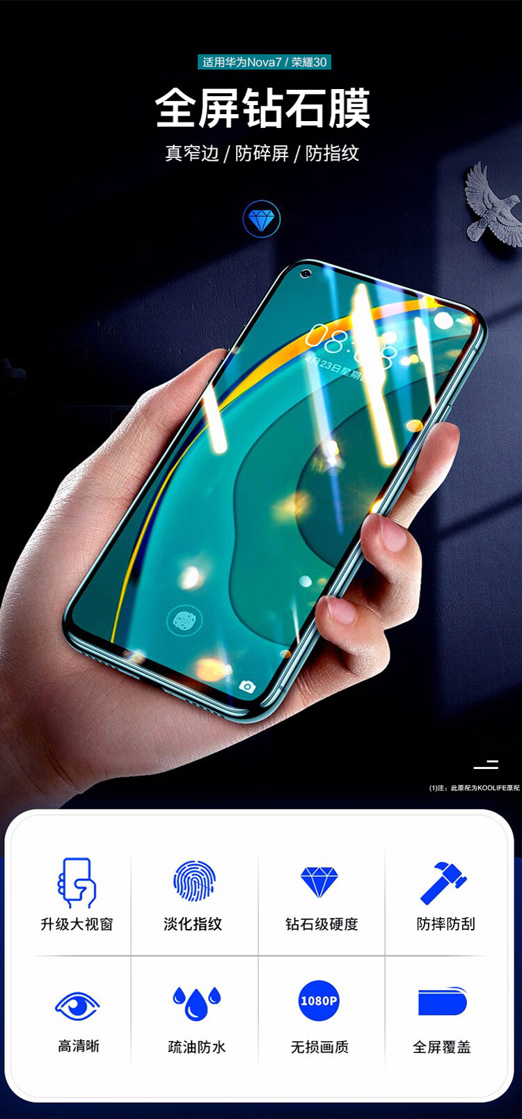 KOOLIFE [Value Pack of 2] Huawei nova16 Ultra Lens Protector Film, Rear Camera Protective Film for nova16ultra, AR Anti-Reflective, Ultra-Thin, High-Definition, Drop-Resistant 1