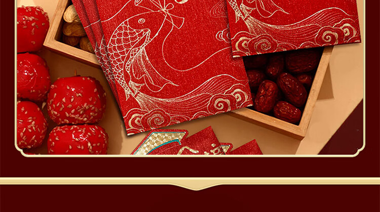 Extreme Space Bonus Red Envelope Gold List Top Birthday Creative Red Packet Good Luck Opening Ceremony Lucky Money Envelope Newborn Red Packet Bag 6 Pieces 3
