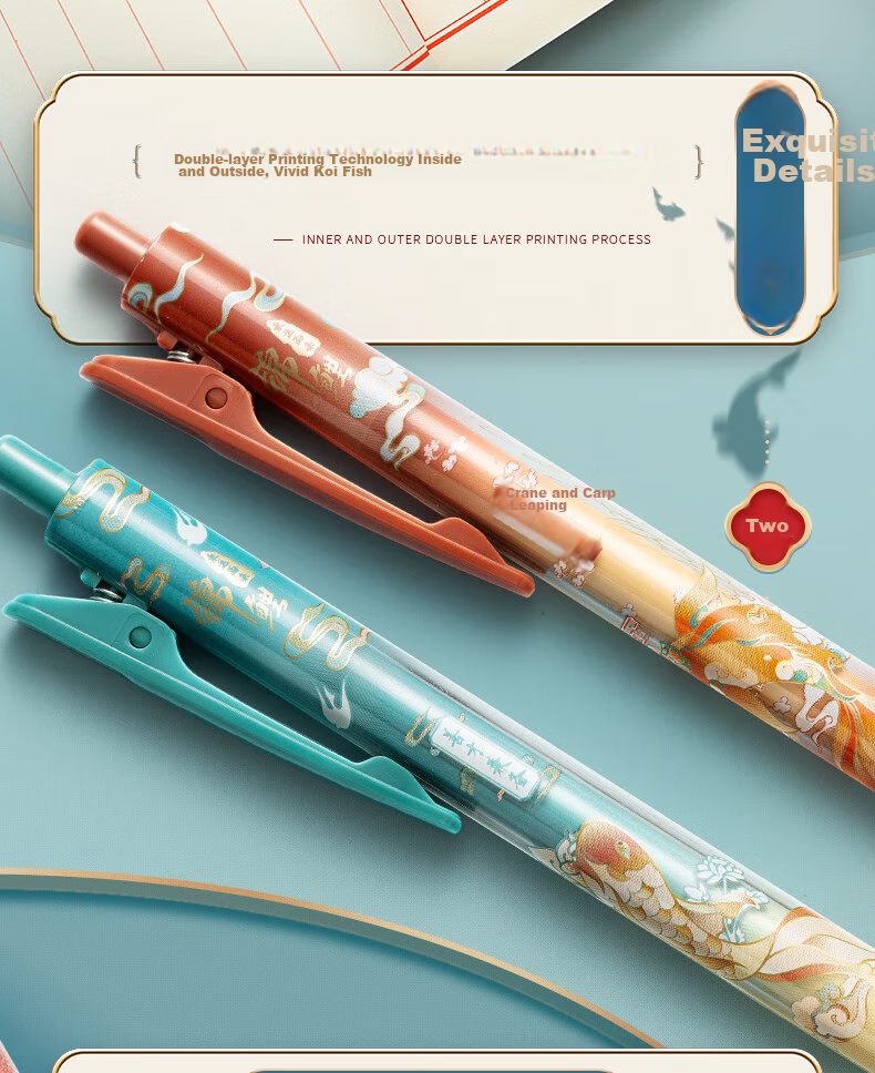 M&G Stationery Exam-Specific 0.5mm Black Quick-Drying Gel Pen with Retractable Bullet Tip, Koi Series Ink Pen, 4 Pens/Box AGPJ5504 Back-To Essential 6