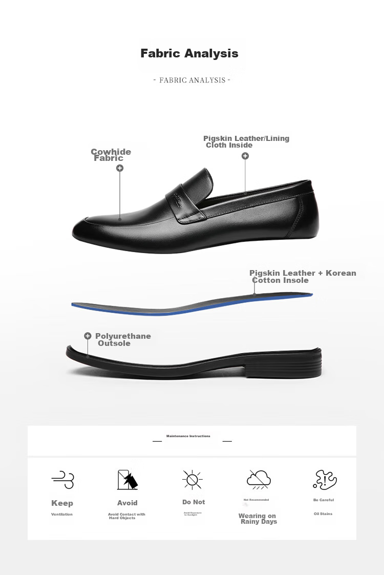 Goldlion Men's Shoes, Business Casual Formal Shoes, Autumn Comfortable Lightweight Fashion Leather Shoes, 50383013701A-Black Size 39 9