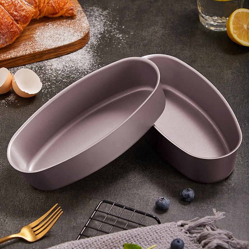 Xuechu Cheese Cake Mold, 6-Inch Oval Mousse Toast Bread Cake Baking Mold
