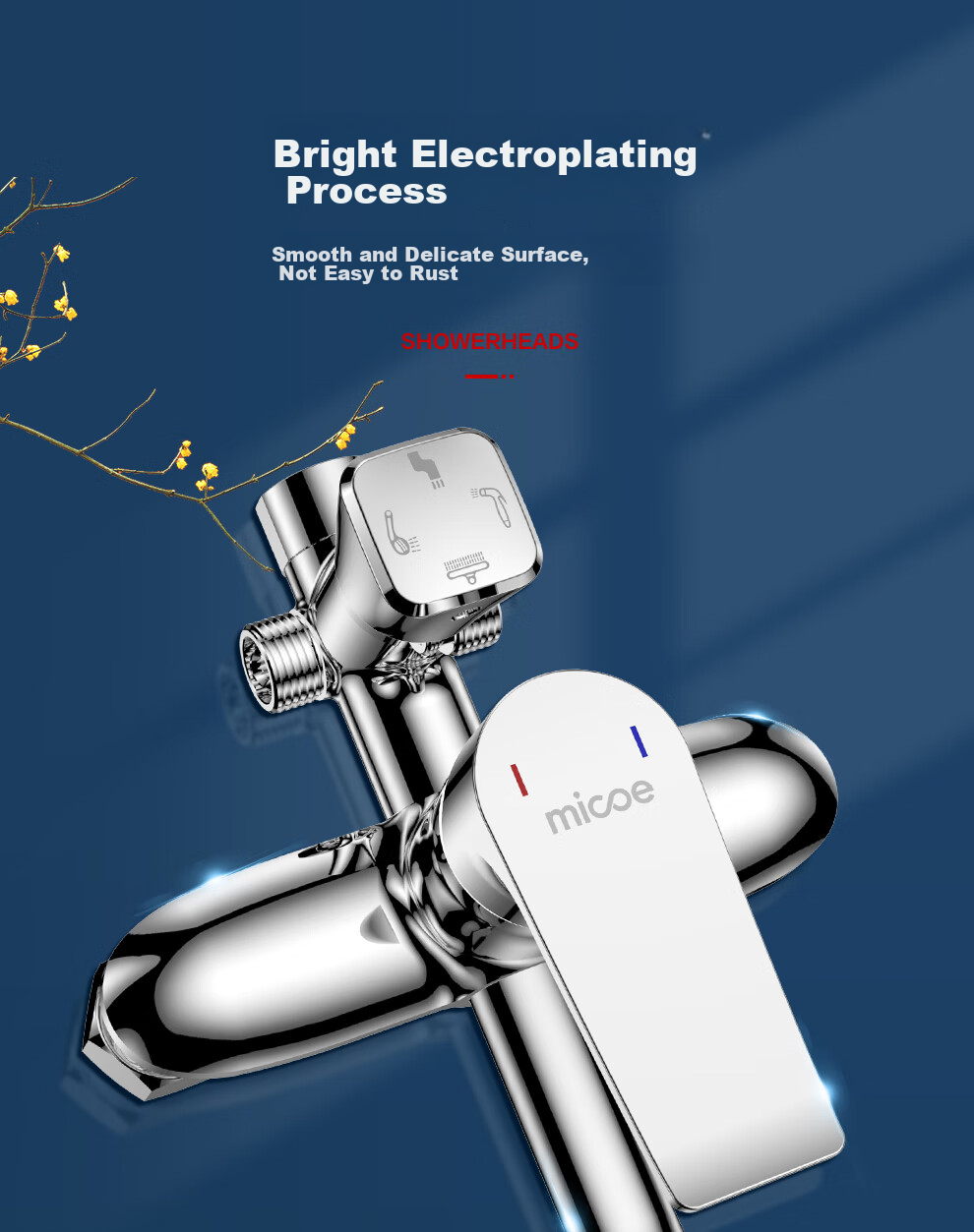 MICOE Shower Set with High-Quality Brass Faucet, Pressure-Increasing Shower Head, Four-Function Shower Kit M-A04094 16