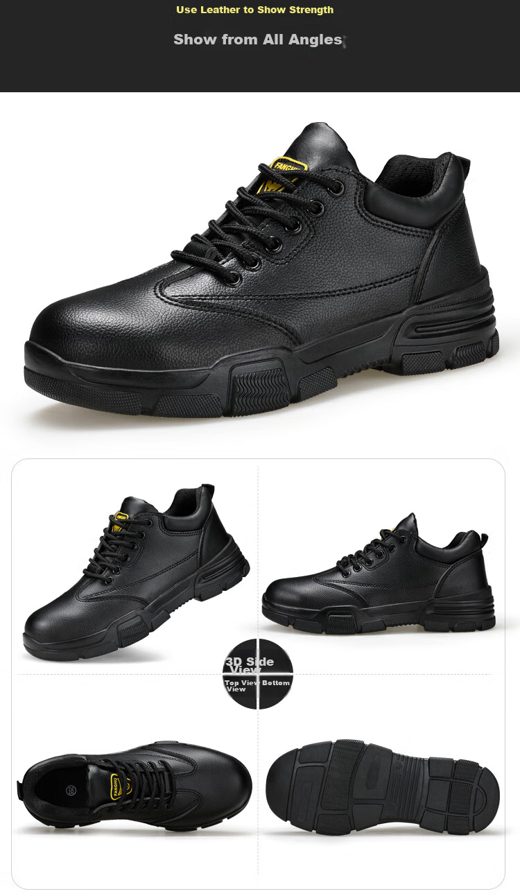 JUNBU Safety Shoes for Men, Summer Breathable Steel Toe Cap, Anti-Smashing And Puncture-Resistant, Lightweight Construction Site Work Boots 1020D Size 43 19