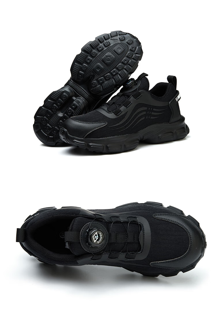 Dinggu Safety Shoes for Men, Anti-Smashing, Puncture-Resistant, Soft Sole, Comfortable Work Boots, Black All-Season Style with Smart Buckle, 1105hei41 13