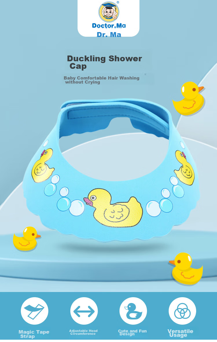 DOCTOR MA Children's Shampoo Cap, Baby Hair Washing Tool, Bathing Cap, Kids' Shampoo Hat, All Silicone, Pink 1