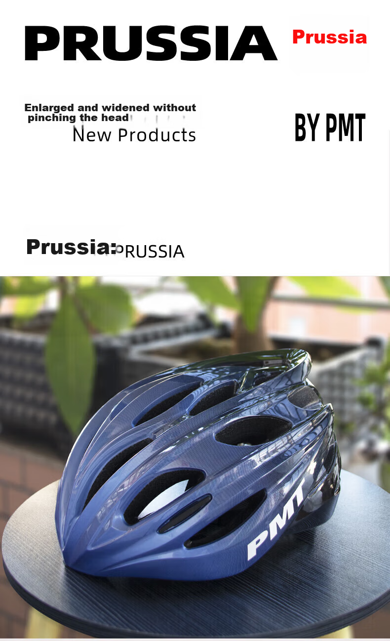 PMT Prussian Bicycle Helmet, Large Head Circumference, Plus Size, Extra Large, for Mountain And Road Bikes, Cycling Helmet, Black 1