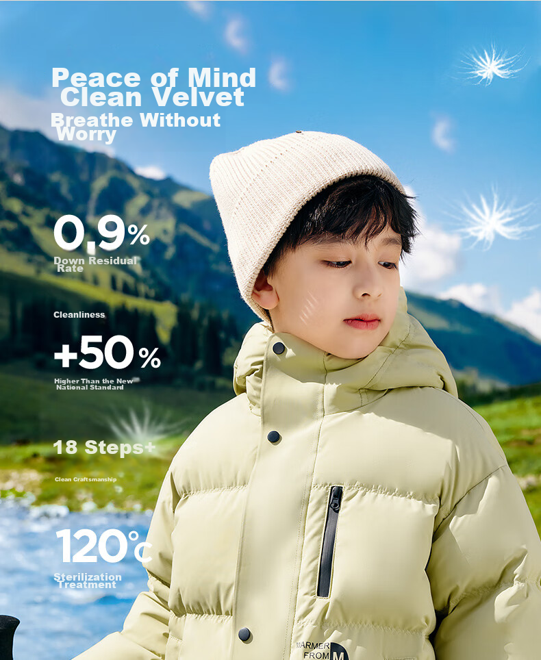 Zuoxi Boys' down Jacket, Long Style, Thickened New Design, Children's White Duck Down, Extreme Cold Black Gold Coat, Black, Size 110, New Year's Outfit 9