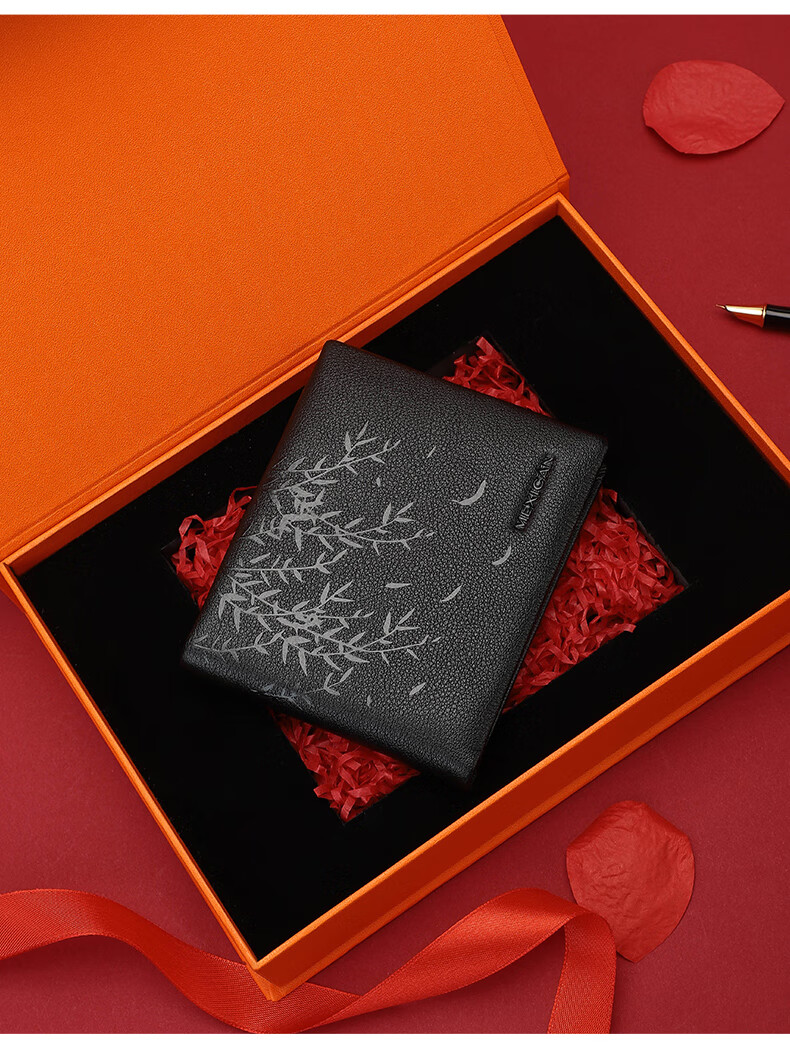 MEXICAN Men's Wallet, Genuine Top-Grain Leather, Card Holder, ID Holder, High-End Gift Box, Birthday Present for Men And Fathers 5