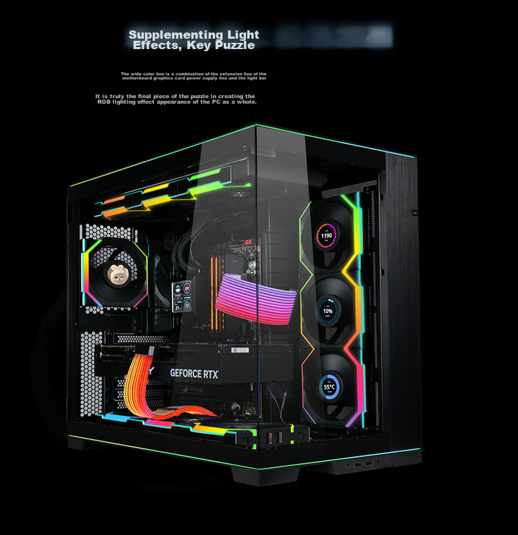 LIANLI Strimer Yicai Nici Xian Fourth Generation Wireless Version, Graphics Card Extension Cable 12+4-Pin Standard Version, Power Extension Cable, RGB Cable 1