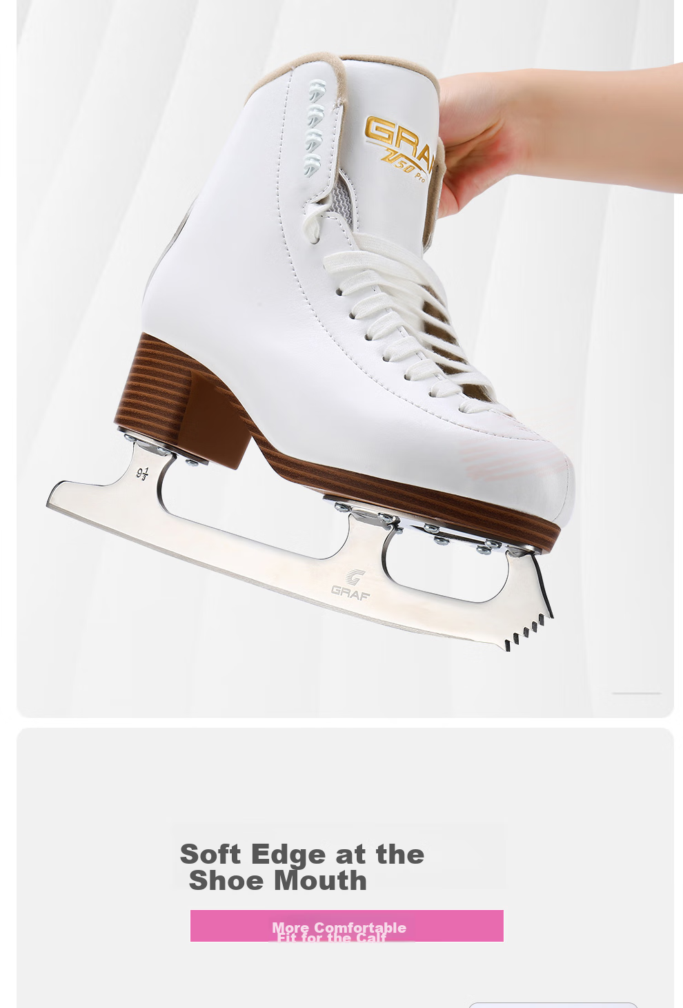 GRAF Swiss Figure Skating Shoes, Children's Ice Skates, Adult Beginner Professional Ice Skates, U50 Pro Size 35 9