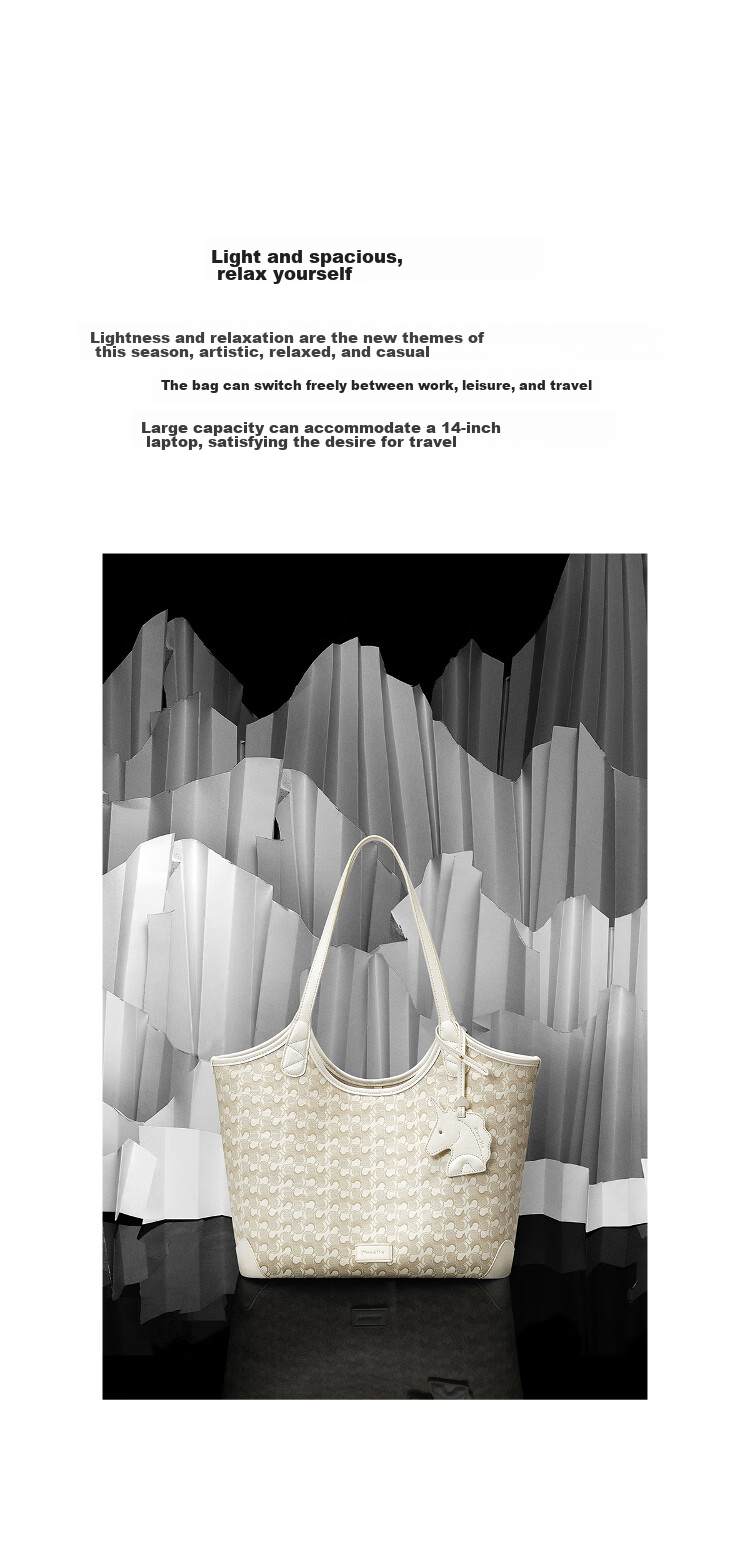 NUCELLE Wave Tote Bag, 2026 New Women's Handbag, Commuter Shoulder Bag, Ladies' Bag with Large Capacity, Lightweight Laptop Bag, Birthday Gift 4