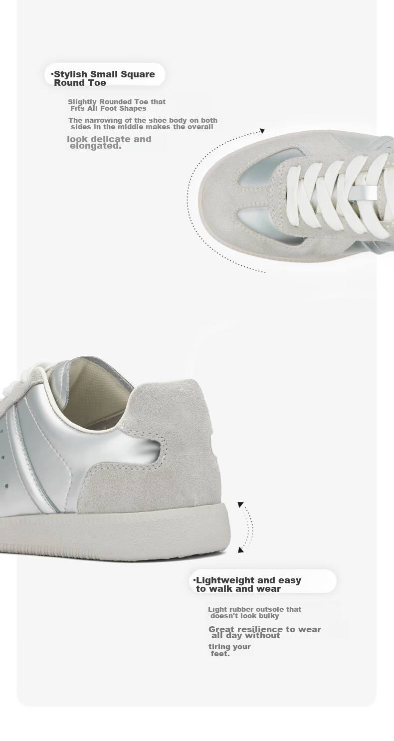 73Hours Women's Shoes, Brownie 26 New Lightweight Retro Training Shoes, Versatile Soft-Soled Sports Sneakers 3
