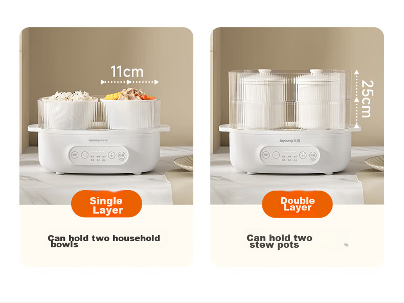 Joyoung Egg Cooker, Steamer, Hot Spring Egg Machine, Smart Timer with Auto Shut-Off, Egg Cooking Device for Soft-Boiled Eggs And Tea Eggs, Compact All-In Breakfast Steamer GE361 11