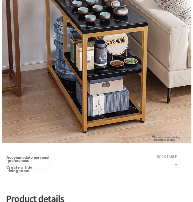 OLENOUFENG Side Table, Small Apartment Coffee Table, Sofa Side Cabinet, Tea Table, Home Storage Rack, Simple Storage Shelf, Floor-Standing Storage Rack 12