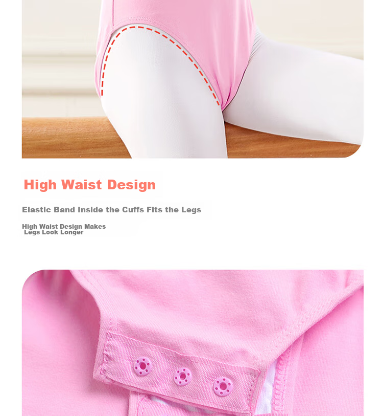 Aiwuge Children's Dance Leotard, Girls' Ballet Practice Outfit, Long-Sleeve One-Piece Dance Costume for Girls, Exam Uniform, Size 130 9