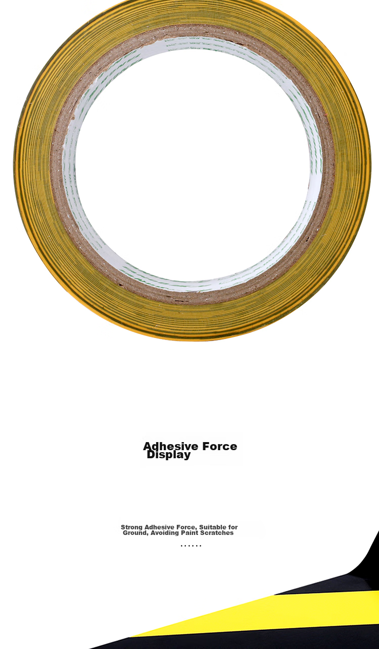 TANGO PVC Warning Tape, Black And Yellow Diagonal Pattern, 48mm*23m*6 Rolls, Anti-Typhoon Zebra Pattern, Factory Warehouse Floor Marking Line, Floor Safety Tape, Positioning Markers, Warning Stickers 5