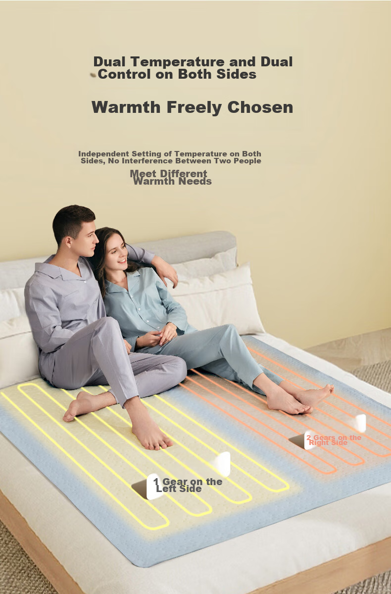 Qindao [High Temperature Cut-Off Power, Safe And Non-Fire] Single Student Dormitory Safety Hot Pad Electric Blanket 1.8*0.8m 7