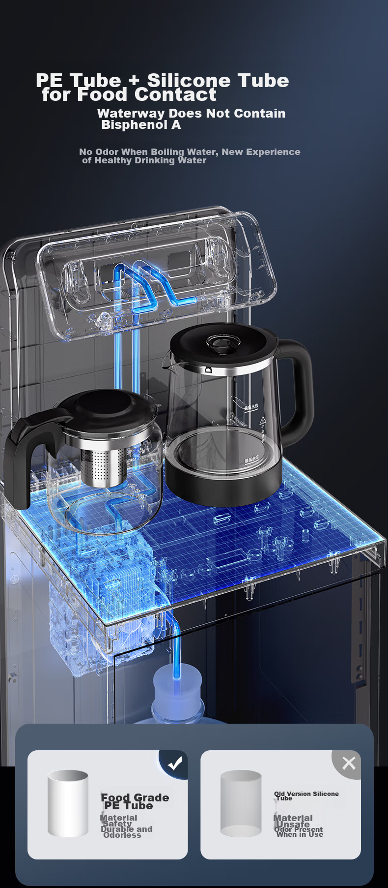 TRULIVA Tea Bar Machine Water Dispenser Home Multi-Functional Office Upright Bottom-Loading Water Bottle Fully Automatic Tea Bar Cabinet Integrated High-End Living Room Cooling And Heating Dual-Purpose 2025 New Model 11