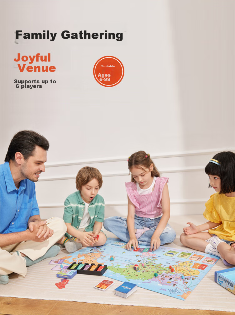 Yaofish Children's Table Game World Travel Globe Toy Set, Parent-Child Interactive Game, Gift for Elementary School Boys And Girls 4