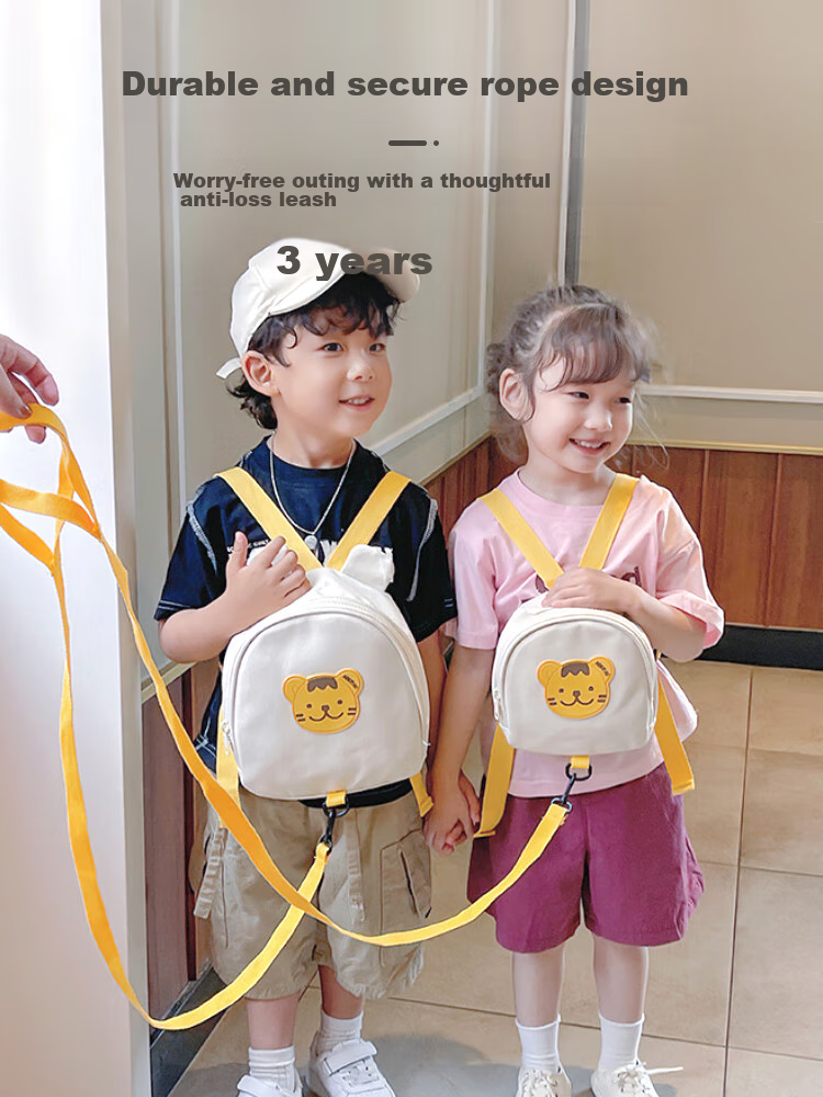 9I9 Anti-Lost Backpack, Kindergarten Schoolbag, Baby Double Shoulder Small Backpack, Large Capacity, for Boys And Girls, Korean Version A33 Bear 6