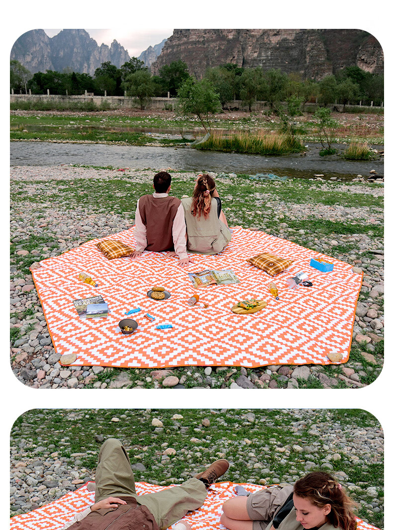 KingCamp Outdoor Picnic Mat Camping Mat Lawn Moisture-Proof Mat Tent Sleeping Mat Ultrasonic Cartoon Floor Mat Machine Washable KP2501 11