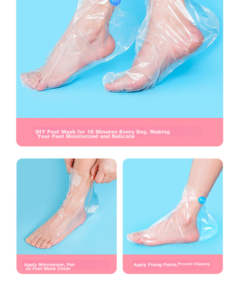 JAJALIN Disposable Foot Covers, Foot Membrane, Foot Care Therapy Bag, Foot Soak, Shoe Fitting, Waterproof And Rainproof Shoe Covers, 100 Pieces 4