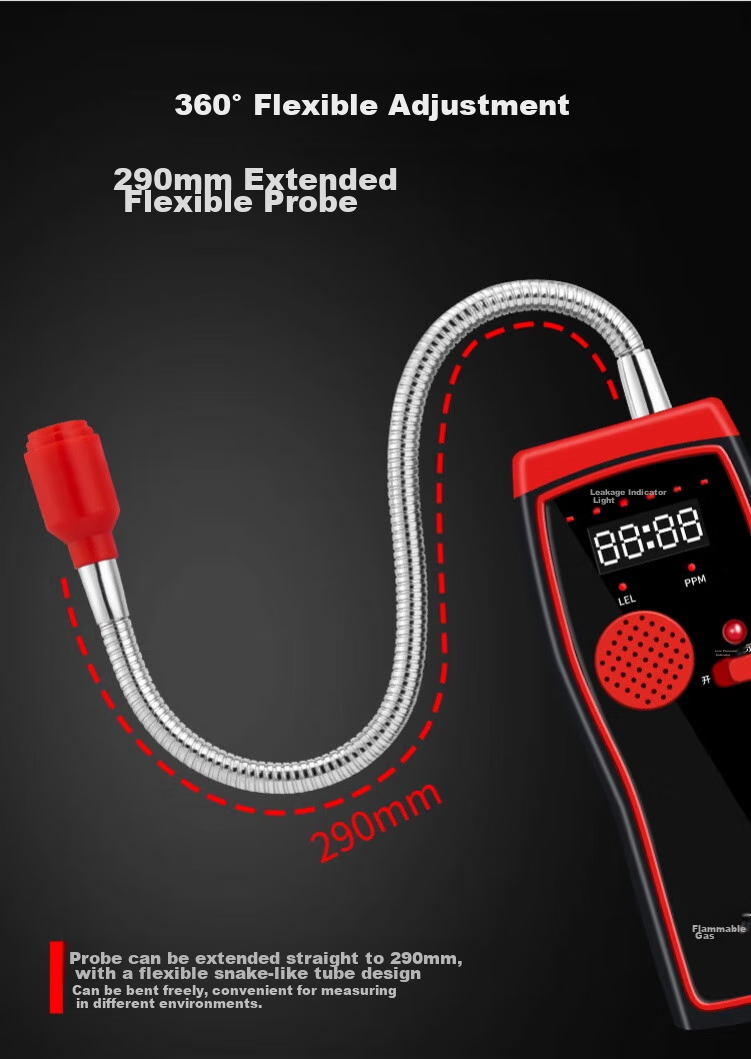 Beihai Combustible Gas Detector, Natural Gas And Coal Gas Handheld Portable Gas Detection Alarm with Digital Display, Model 816 8