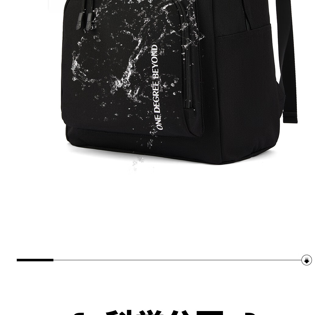 361° Backpack, Water-Resistant Large Capacity Business Travel Bag for Men And Women, Outdoor Hiking Backpack, Black 10
