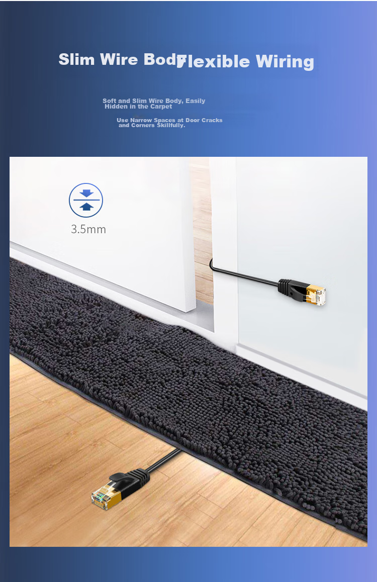 CABLE CREATION CL0325-G Cat8 10Gbps E-Sports Grade Ethernet Cable, CAT8 Patch Cord, 40Gbps Computer Broadband Network Transmission Thin Cable, 0.3 Meters 3