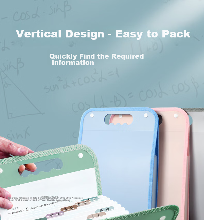 Wengu A4 Accordion File Folder, 13 Compartments, Exam Paper And Contract Storage, Waterproof, Vertical Style, PP Material, Student Office Stationery, FQB-0553C Simple Desig 1