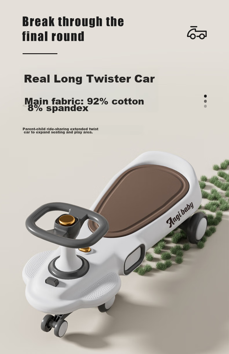 ANGI BABY Anti-Rollover Twist Car, Two-Person Children's Scooter, Front Wheel Swivel Children's Gift 4